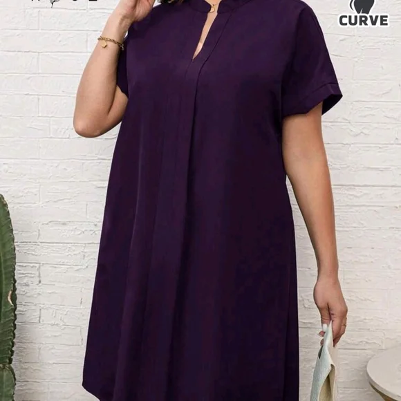 Elegant Purple Midi Dress - Picture 2 of 5